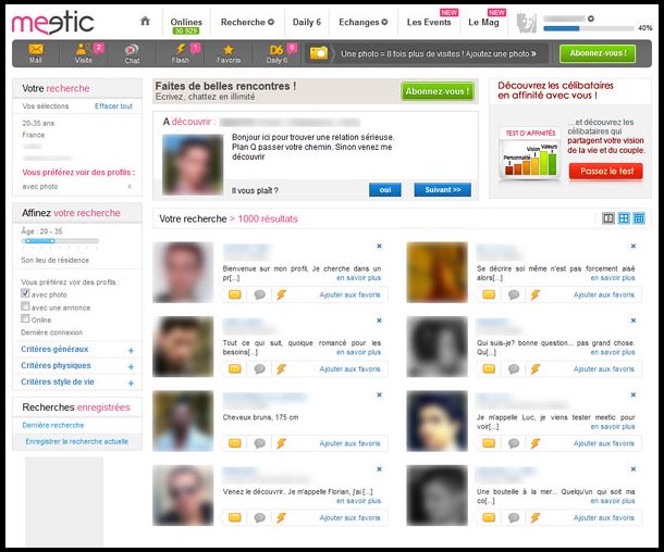 Escort girl dijon Meetic payant pour les hommes